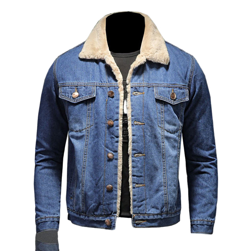 Veste en Jean Homme Style Milano Contemporain Ajusté 0