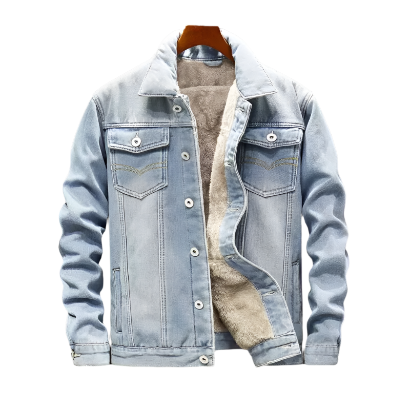 Veste en Jean pour Femme Style Classique avec Doublure en Fleece 0