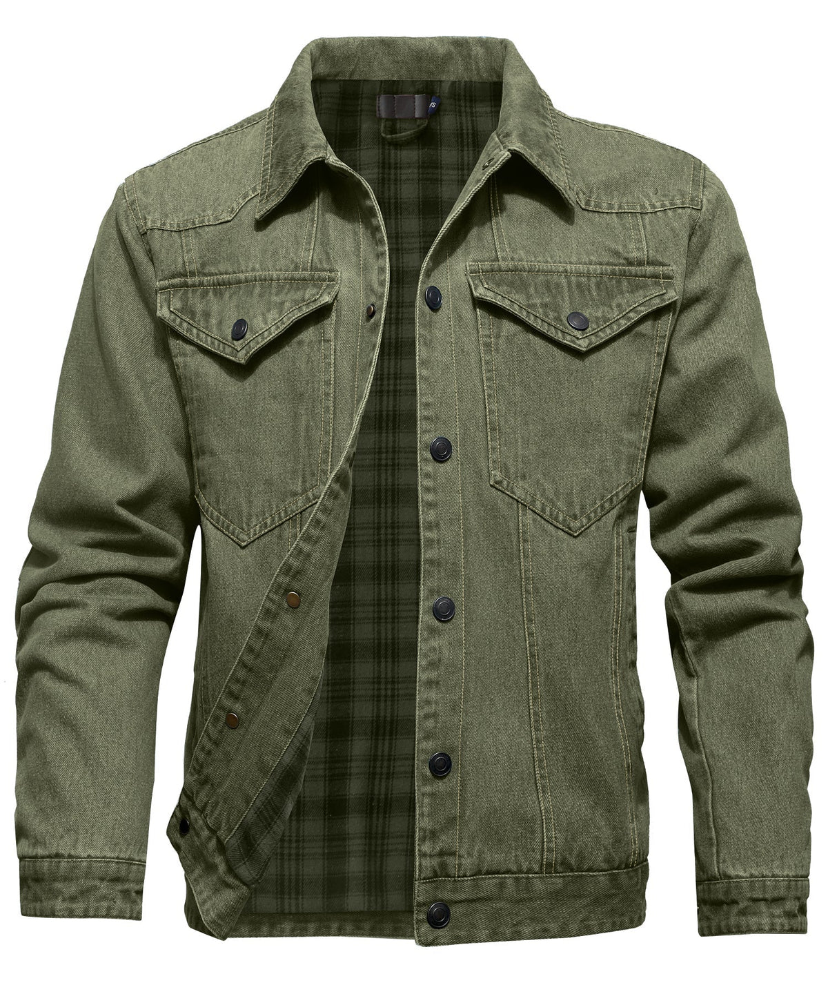 Veste en Jean pour Homme Style Décontracté avec Doublure en Flanelle 2