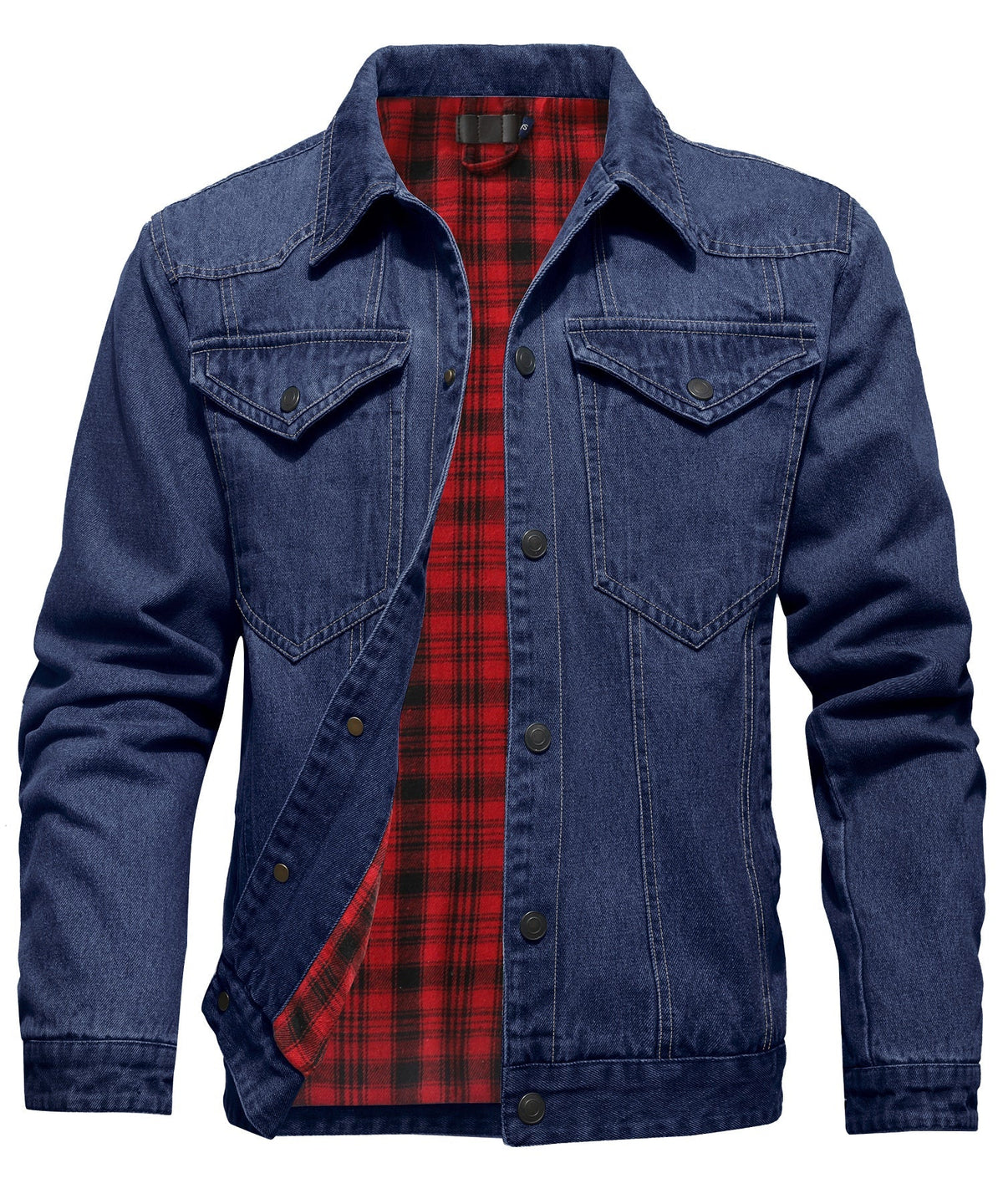 Veste en Jean pour Homme Style Décontracté avec Doublure en Flanelle 3