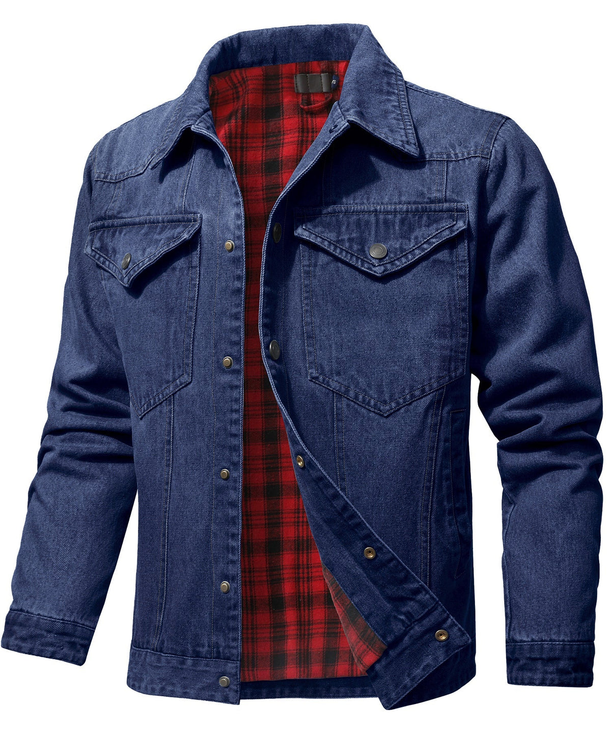Veste en Jean pour Homme Style Décontracté avec Doublure en Flanelle 6