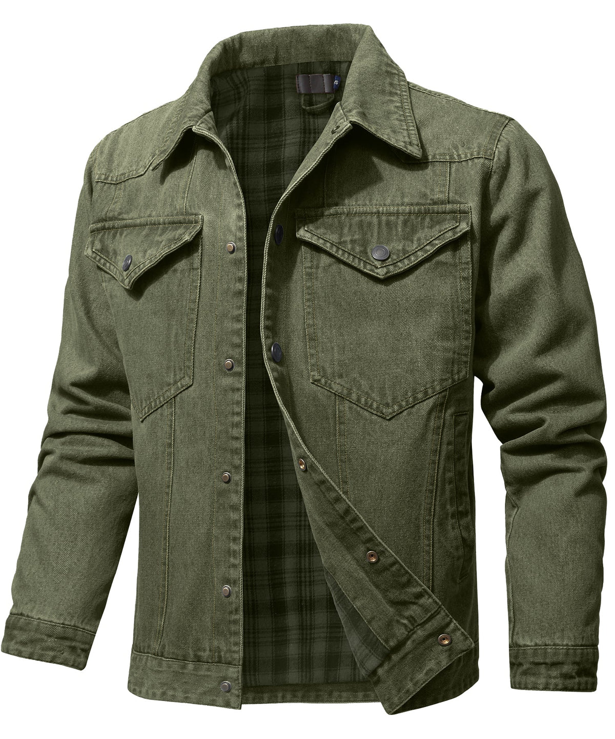 Veste en Jean pour Homme Style Décontracté avec Doublure en Flanelle 7