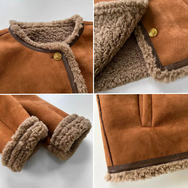 Veste en Laine Femme Boutonnée Élégante 2