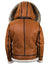 Veste en Peau de Mouton avec Capuche en Fourrure 4