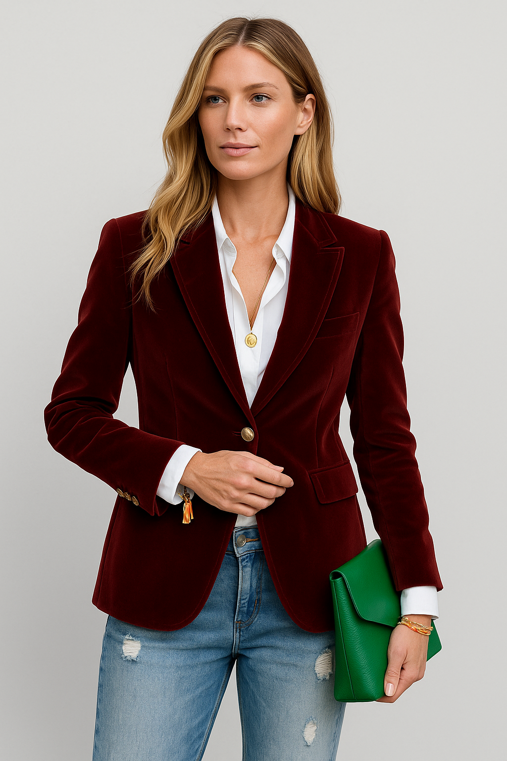 Veste en Velours pour Femmes Style Contemporain 1