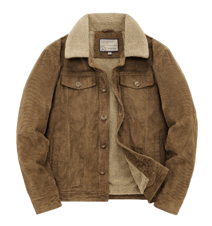Veste pour Homme en Velours Côtelé Doublée 0