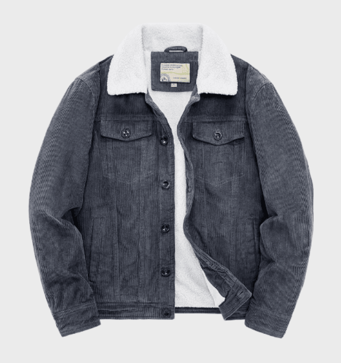 Veste pour Homme en Velours Côtelé Doublée 1