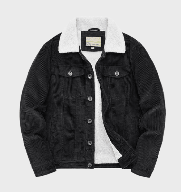 Veste pour Homme en Velours Côtelé Doublée 2