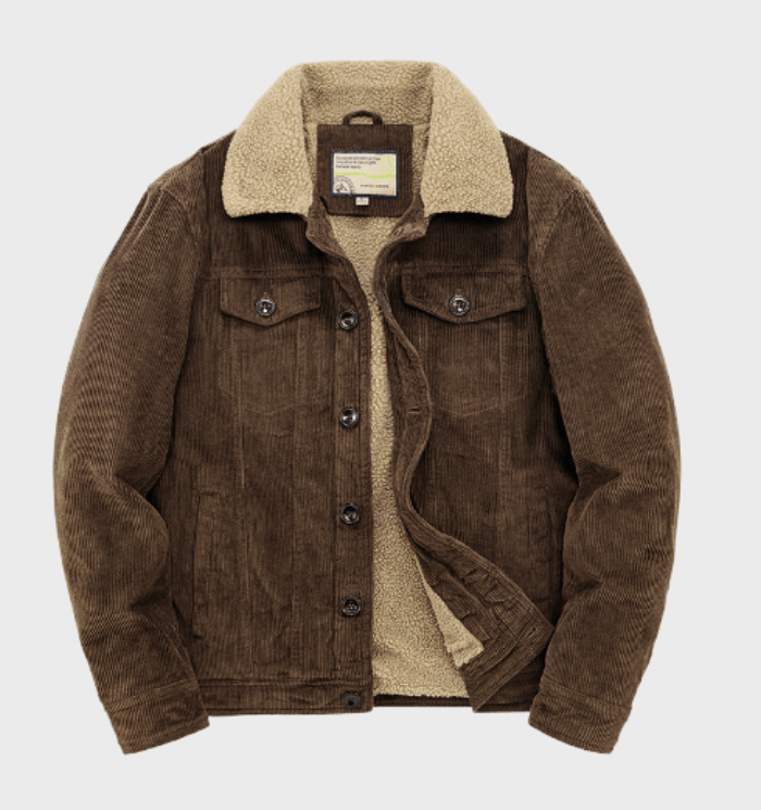 Veste pour Homme en Velours Côtelé Doublée 3
