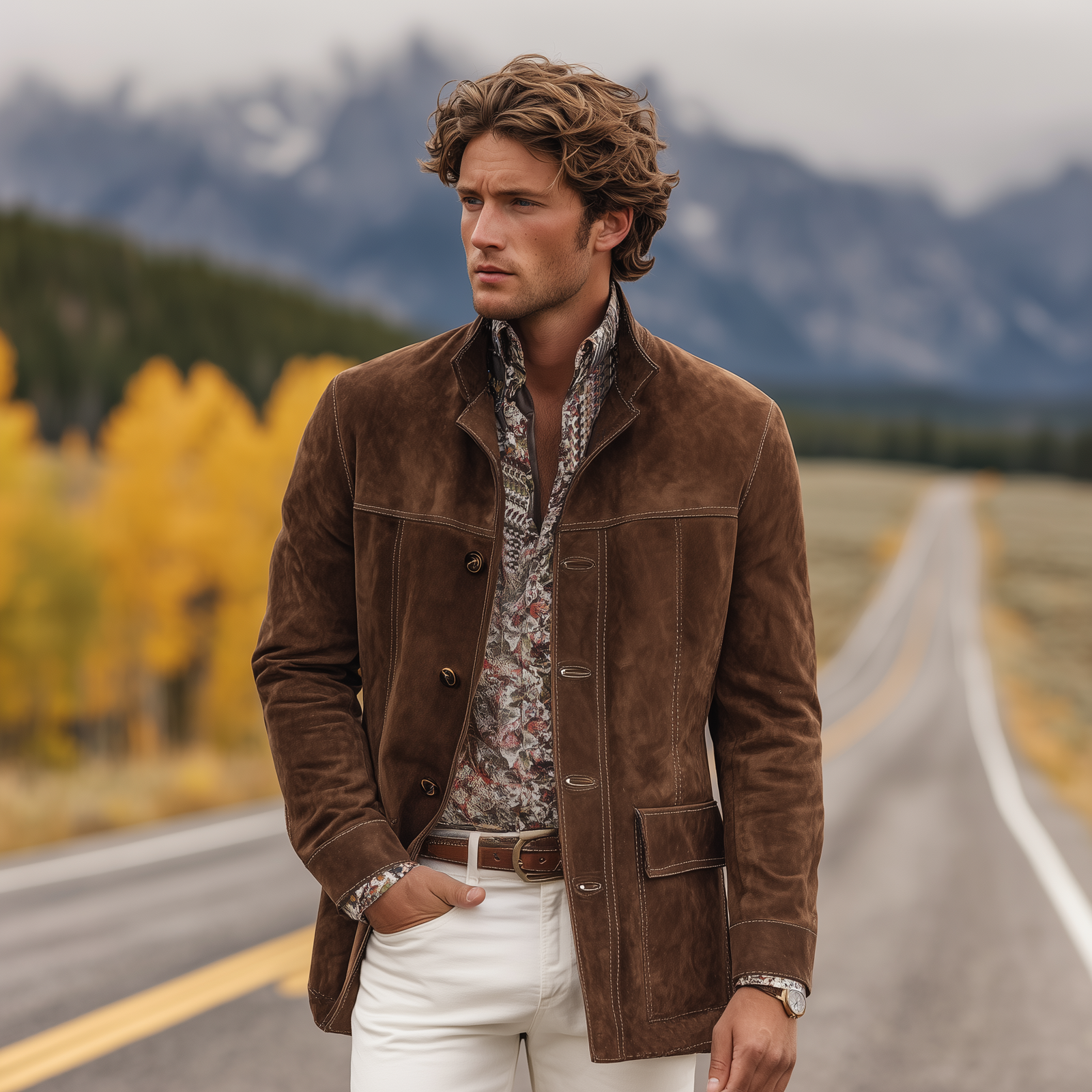 Veste pour homme à revers et design robuste 2