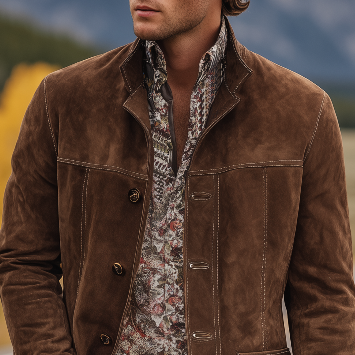 Veste pour homme à revers et design robuste 3