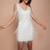 Variant image for Robe Femme Rose Élégante Décolleté en V Tissu Pailleté-1