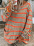 Pull Femme Chic à Rayures Manches Longues en Mélange Acrylique-1