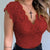 Haut Femme Chic Dentelle Col en V 100% Coton 3