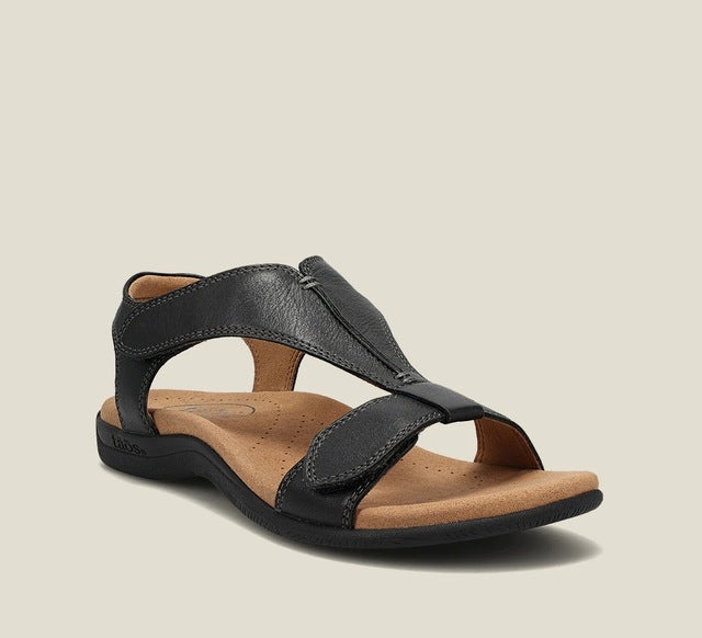 Variant image for Sandales Femme Jaunes Vintage Orthopédiques Confortables Cuir Synthétique-1
