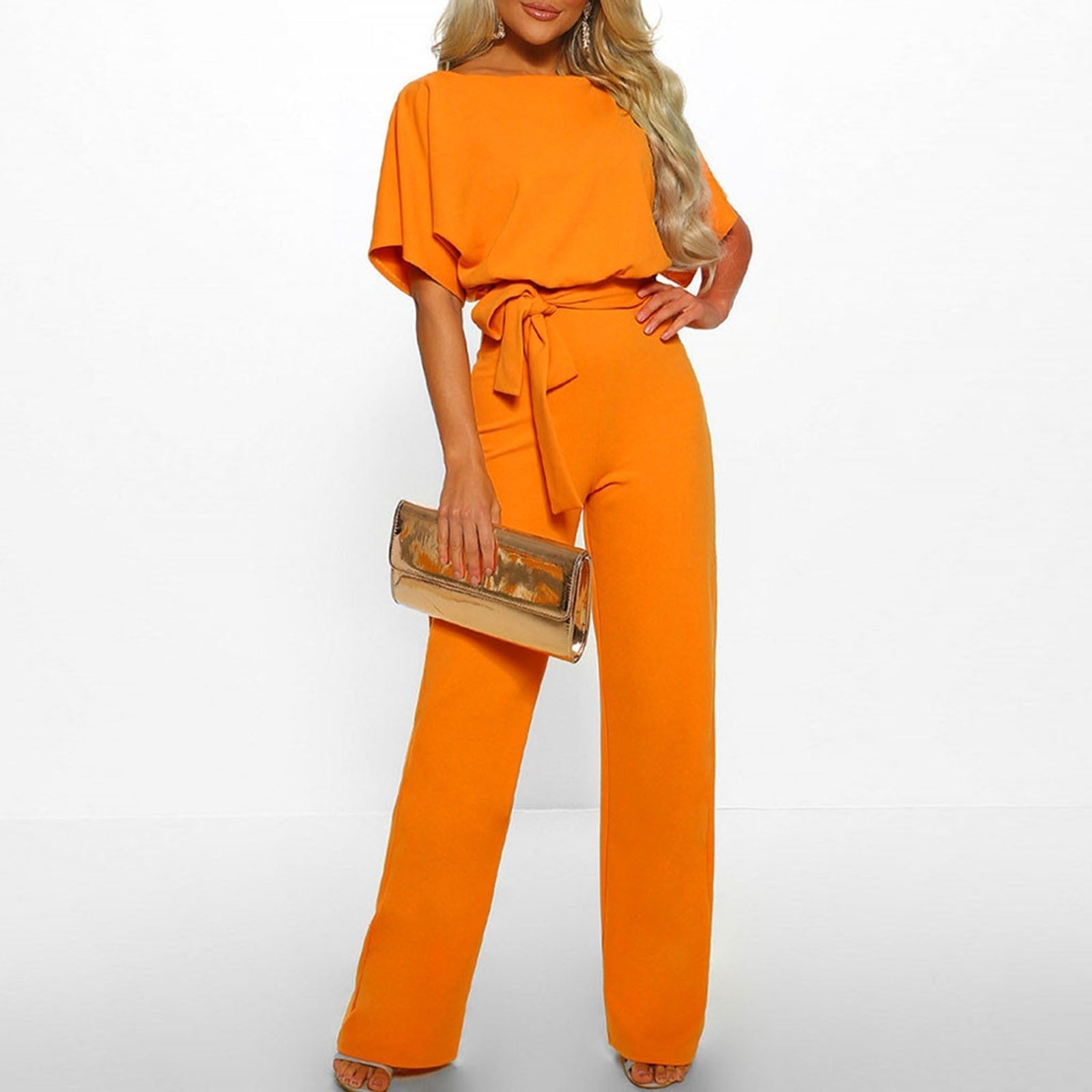 Variant image for Combinaison Femme Chic à Jambes Larges en Polyester-43