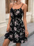Robe d Été Femme Imprimé Floral Sangles Spaghetti 100% Polyester-2