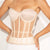 Variant image for Corset Femme Noir Élégant Satin Décolleté Sweetheart Couture-7