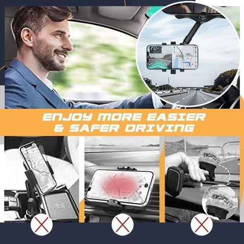 Support Téléphonique Voiture Rotatif 360° Plastique Antidérapant-4