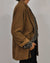 Chemisier Femme Chic Col en V Mélange de Coton Manches Longues-3