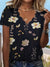 Variant image for Chemisier Femme Chic à Motif Floral Tissu Léger-9