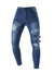 Variant image for Jean Décontracté Homme Style Motard en Denim-9