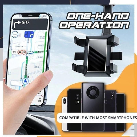 Support Téléphonique Voiture Rotatif 360° Plastique Antidérapant-3