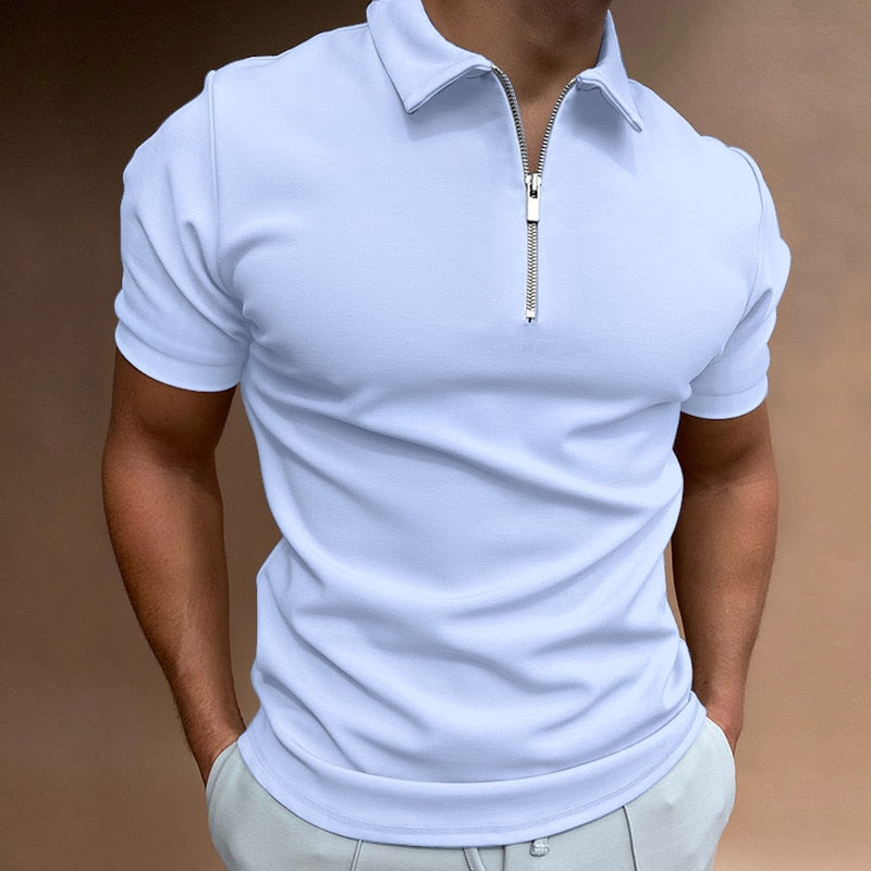 Variant image for Polo Homme Manches Courtes Élégant 100% Coton avec Col Chic-37
