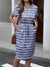 Variant image for Robe Femme Décontractée Courte en Coton avec Train et Cordon Ajustable-9