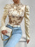 Variant image for Haut Femme Satin Floral Élégant Légèrement Brillant-7