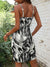 Robe Longue Femme Motif de Feuilles en Polyester Élégante et Confortable-6