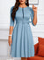 Robe Femme Décolleté Circulaire avec Fermeture Éclair en Polyester-6