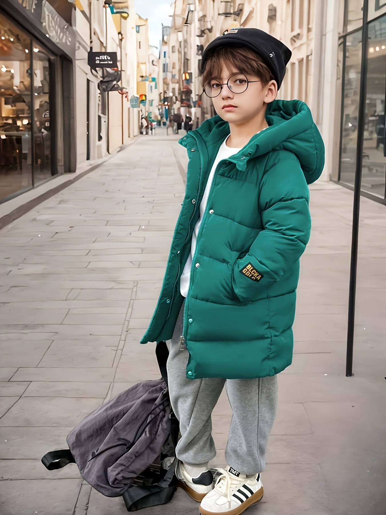 Veste Demi-Longue Garçon Tissu Respirant Fermeture Éclair 1