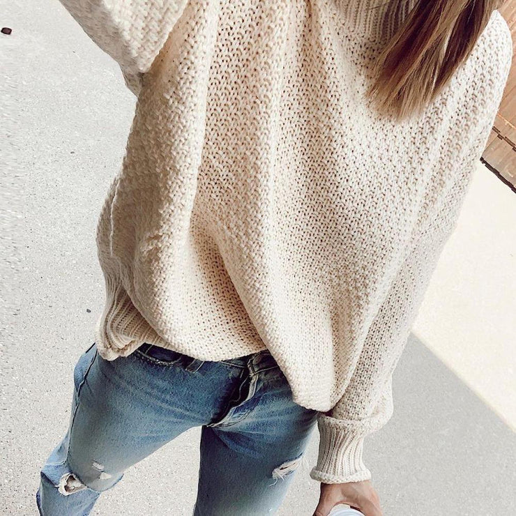 Pull Femme à Manches Longues Moderne en Coton Polyvalent 1