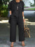 Variant image for Ensemble Femme Cardigan et Pantalon Long en Mélange de Coton et Polyester-2