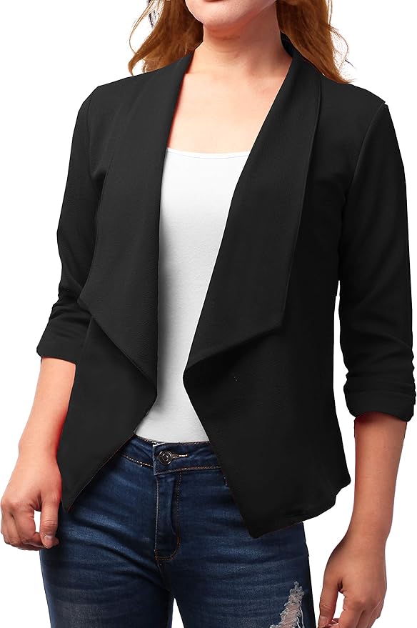 Blazer ouvert surdimensionné pour femmes