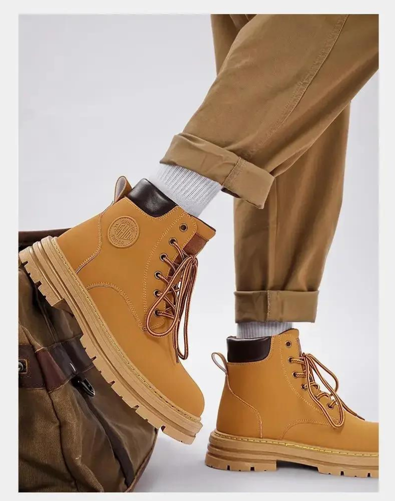 Bottes en cuir rétro pour hommes