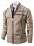 Variant image for Pull pour homme à fermeture éclair en tricot doux élégant-16