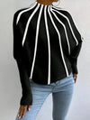 Pull Femme à Rayures Confortable 100% Coton Casual Chic-4