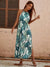 Robe de Plage Femme Tropicale Col Halter Légère 100% Polyester-3