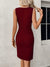 Robe Femme Sans Manches Élégante en Tissu de Qualité-2