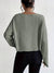 T Shirt Femme Côtelé Décolleté Rond Confortable Coton Mélangé-3