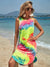 Robe Longue Femme Décolleté Rond Imprimé Batik 100% Coton-3