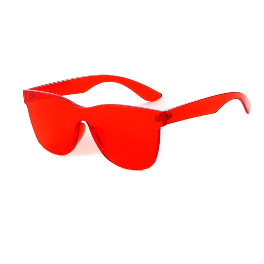 Lunettes de soleil carrées sans monture Candy Colors