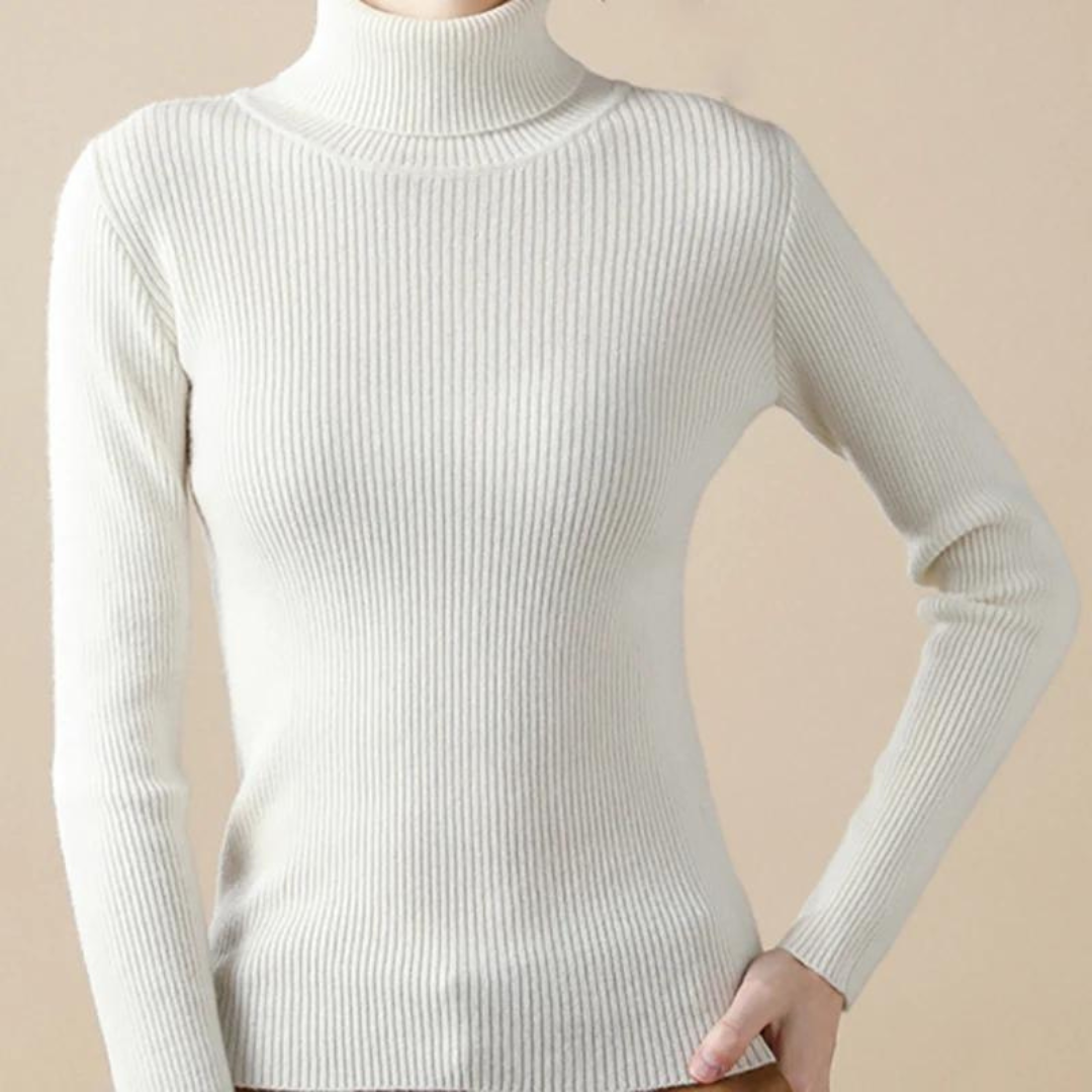 Pull à col roulé en cachemire pour femmes