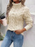 Variant image for Pull Col Roulé Femme Tricot Motif Tresse 100% Acrylique-41
