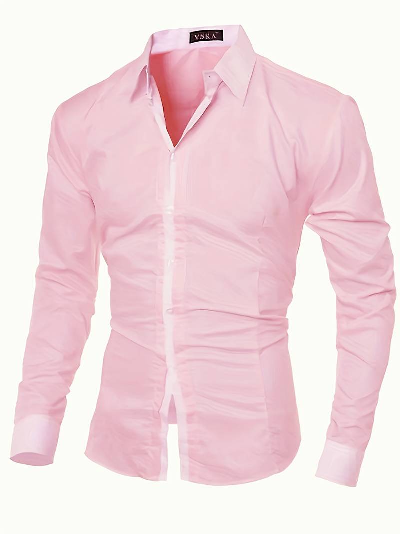Variant image for Chemise Homme Décontractée Boutonnée Contrastée 100% Coton-15