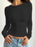 Variant image for Tee Shirt Manche Longue Femme Décolleté Rond 100% Coton-17