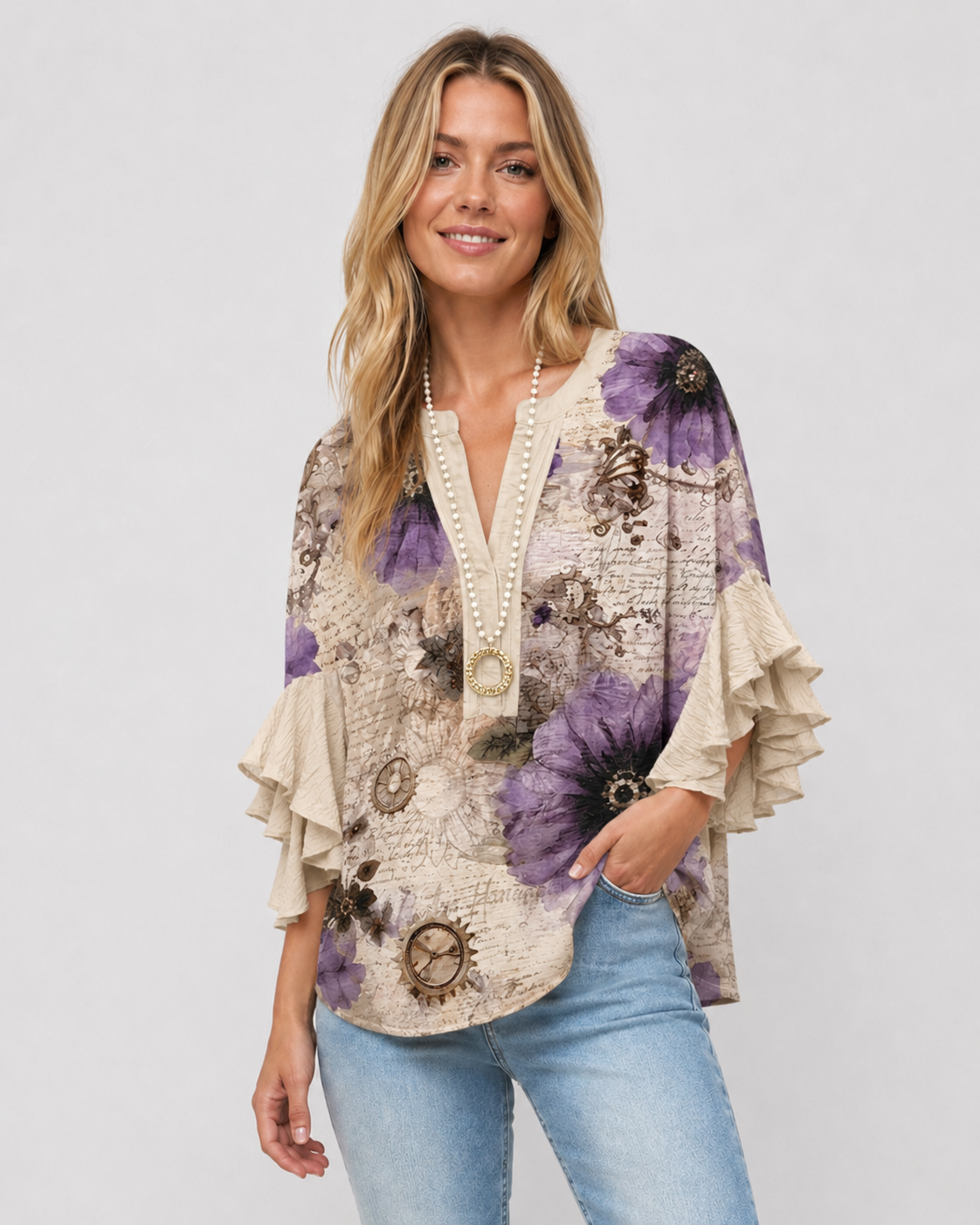 Chemisier Femme à Imprimé Floral