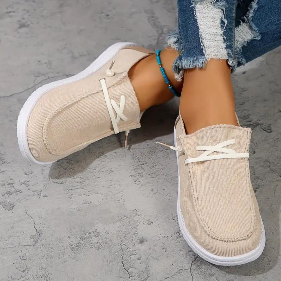 Chaussures respirantes en velours côtelé pour femmes